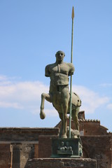 Statue of centaur in pompeii italy 
