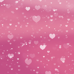 Valentine's day background with pink hearts 