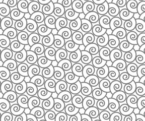 Pattern of spirals , gray line