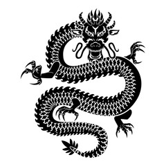 Czarny chiński smok