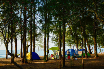 Sunset at  Nawakon Beach Prachuap Khiri Khan