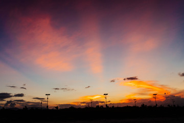 Sunset sky colors. Sunset sky warm colors background