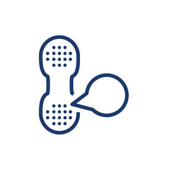 Isolated communication bubble and phone vector design