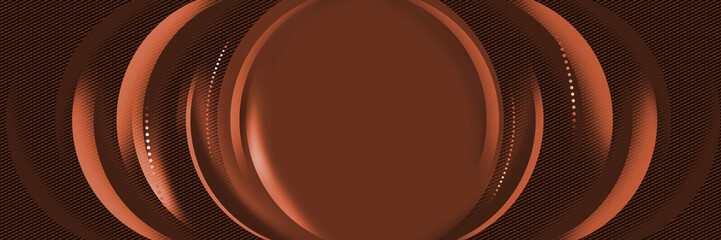 Abstract with circles reddish brown  color aurora banner design for backgrounds
