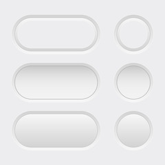White interface buttons. Normal and pushed