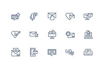 Isolated messages icon set vector design