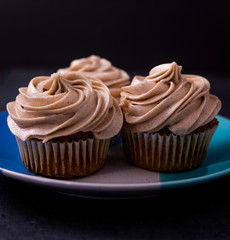 Cupcakes on a colorful background