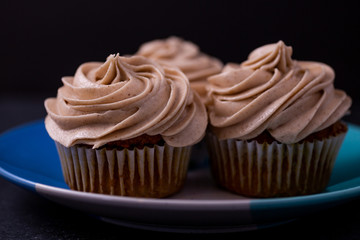 Cupcakes on a colorful background