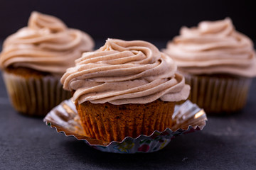 Cupcakes on a colorful background