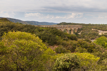 Fototapeta na wymiar Pont du Gard Roman Aqueduct, France