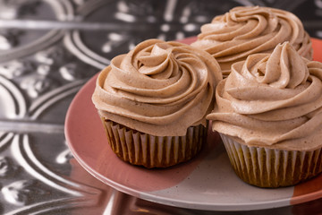 Cupcakes on a colorful background