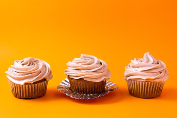 Cupcakes on a colorful background