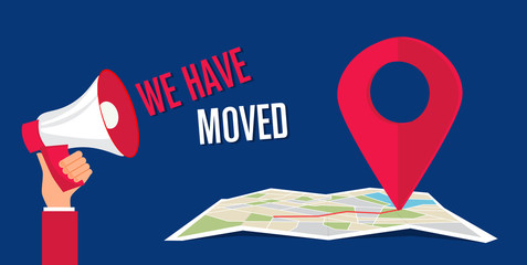 We have moved, changed address navigation