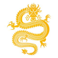 Obraz premium Chiński smok złoty