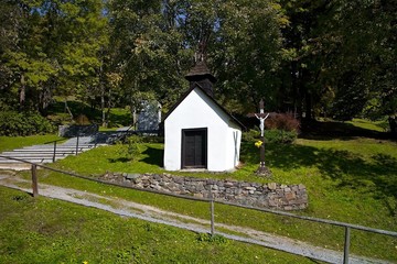 Balaze-Kaliste, Banska Bystrica, Slovakia: National Cultural Monument. The chapel was preserved after the village was burned down by the German Nazis during World War II.