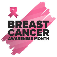 Breast Cancer Awareness Month. Pink october. Pink ribbon. Woman healthcare. Celebrate annual. Medic concept. Girl solidarity. Cancer prevention. Female disease. Poster, banner and background. Vector