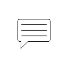 Speech bubble, speech balloon, chat bubble line art vector icon for apps and websites eps 10