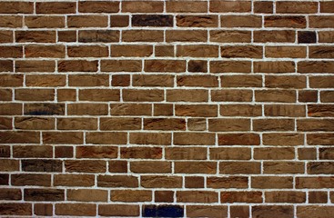  Brown brickwork of a wall. Wallpaper in retro style.