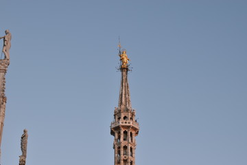 Statue on top of Milan cathedral