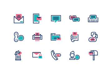 Isolated messages icon set vector design