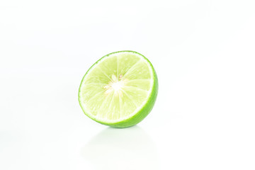 Fresh lime on white background isolated image