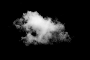 White cloud with black background
