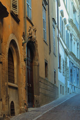 Obraz premium HISTORICAL BUILDINGS IN BERGAMO IN ITALY
