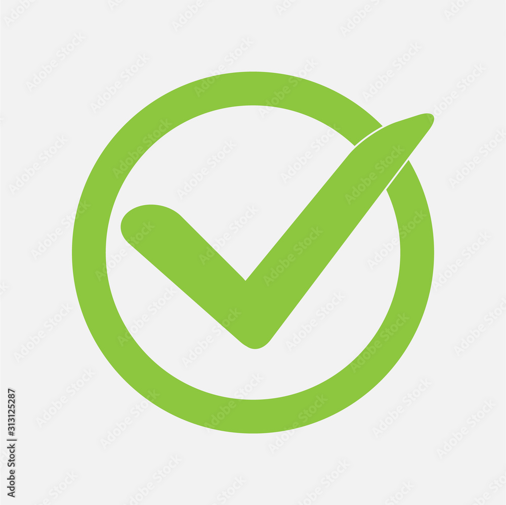 Poster check mark vector icon vector eps