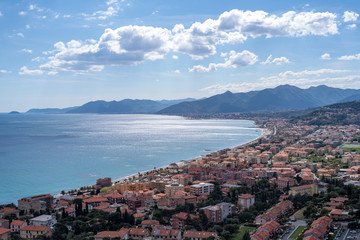 Fototapeta na wymiar Borgio Verezzi, Ligurian Riviera, high angle view