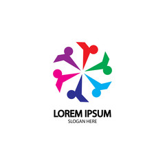 Obraz premium Community logo, Teamwork logo ,Group logo