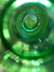 closeup of a bottle