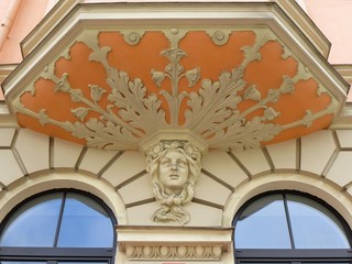 Haus-Fassade in Riga - Detail