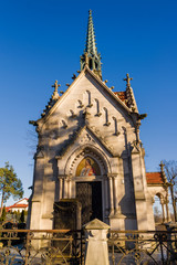 Fototapeta na wymiar Kaplica Buchholtzów na cmentarzu ewangelickim w Supraślu, Podlasie, Polska