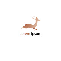 modern icon logo antelope template for company