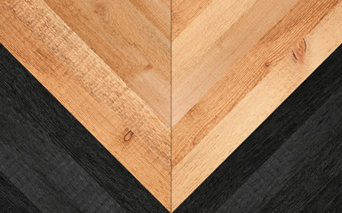 Parquet floor with herringbone pattern. Wood texture for background.	