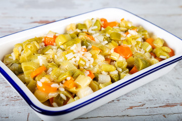 Turkish Food Leek with Olive Oil / Zeytinyagli Pirasa.