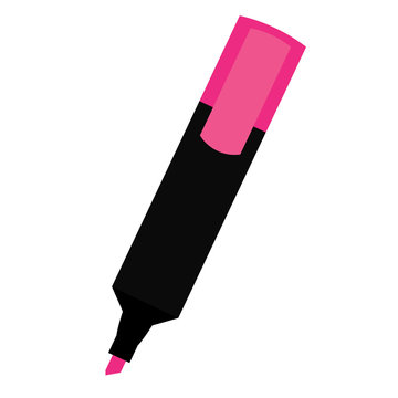 Pink highlighter pen