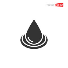 Fototapeta premium Water Drop Icon Design Illustration