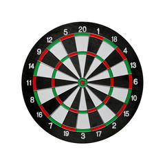 Dartboard isolated on white background.