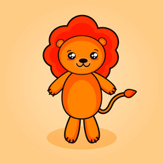 cute baby happy lion