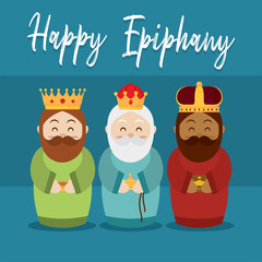 Happy epiphany day poster