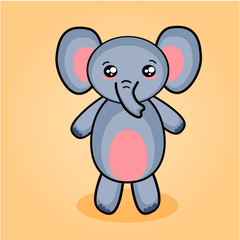 cute baby happy elephant 