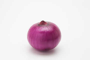 Red onion on a white background