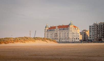 Historic building on the beach of Zeebrugge