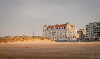 Fotobehang Historic building on the beach of Zeebrugge © Erik_AJV