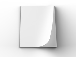 Empty paper sheets in A4 format. Ream of white paper. 3d illustration