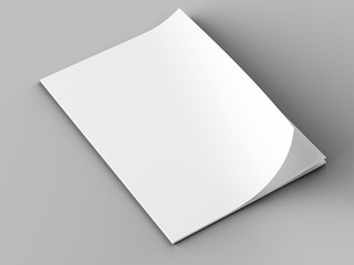 Empty paper sheets in A4 format. Ream of white paper. 3d illustration