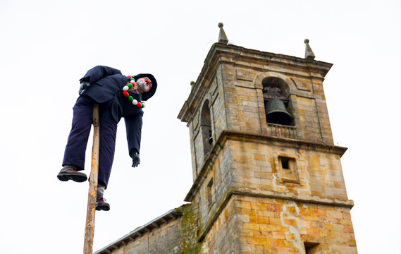 Carnival of Zalduondo, Zalduondo village, Alava, Basque Country, Spain, Europe