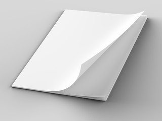 Empty paper sheets in A4 format. Ream of white paper. 3d illustration