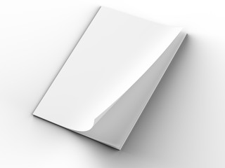 Empty paper sheets in A4 format. Ream of white paper. 3d illustration